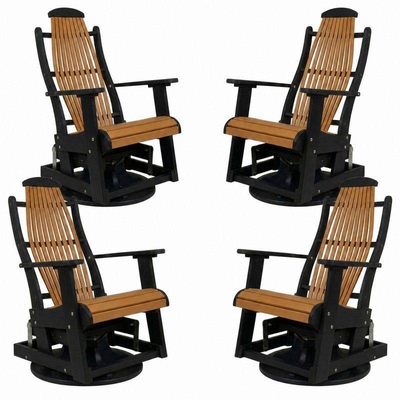 Outdoor Poly Set of 4 Blue Ridge Swivel Gliders by Infinity Living - FF BRSWG-4